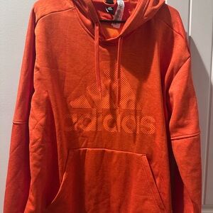 Adidas Men's Vibrant Orange Hoodie